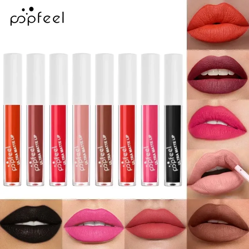 Punk Matte Black Liquid Lipstick Waterproof Long Lasting Party Lip Gloss Personality Velvet Nude Lip Tint Halloween Lips Makeup — image 4