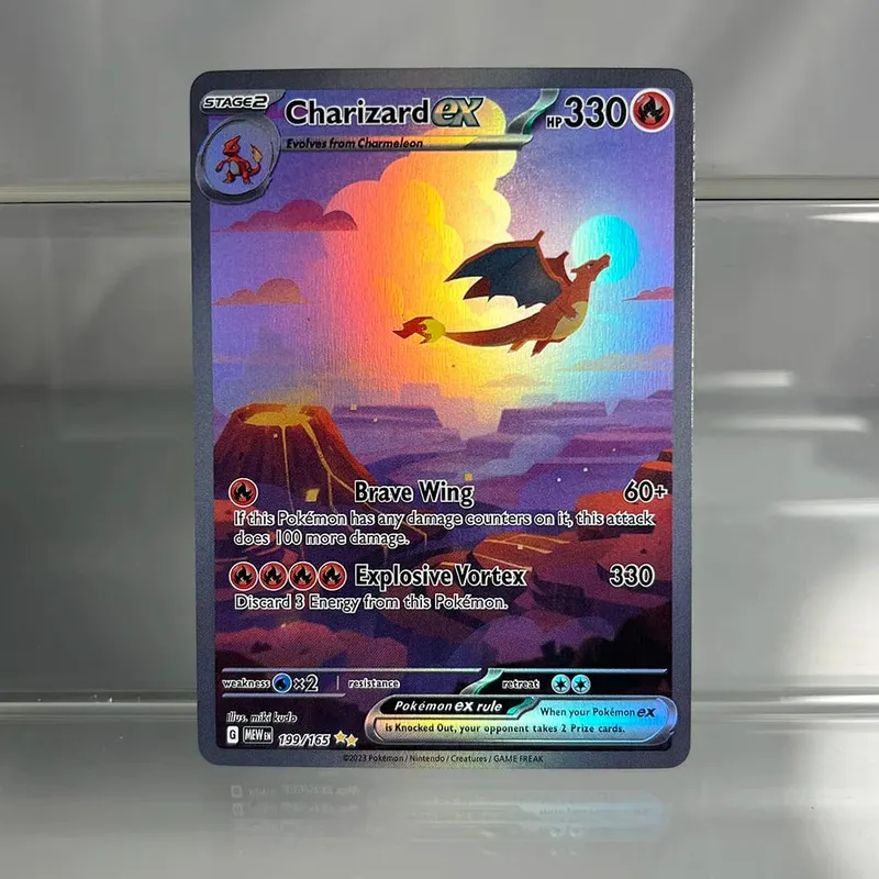 Foil PKM Single Cards Pikachu Charizard EX Bubble Mew Game Rare Collection Cards PTCG Rainbow Proxy Cards — image 11