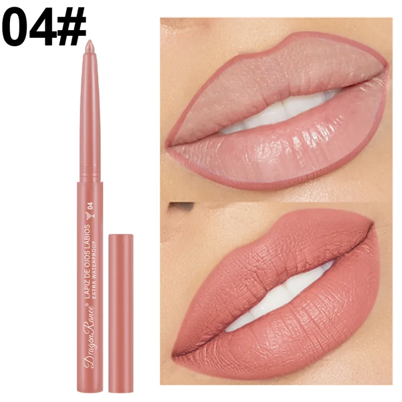Lip Liner Lipstick Pen Waterproof Long-Lasting Contouring Lip Pencil Matte Finish Beginner Automatic Lip Liner Bean Paste Color Contouring Pen Automatic Rotating Lip Liner — image 12