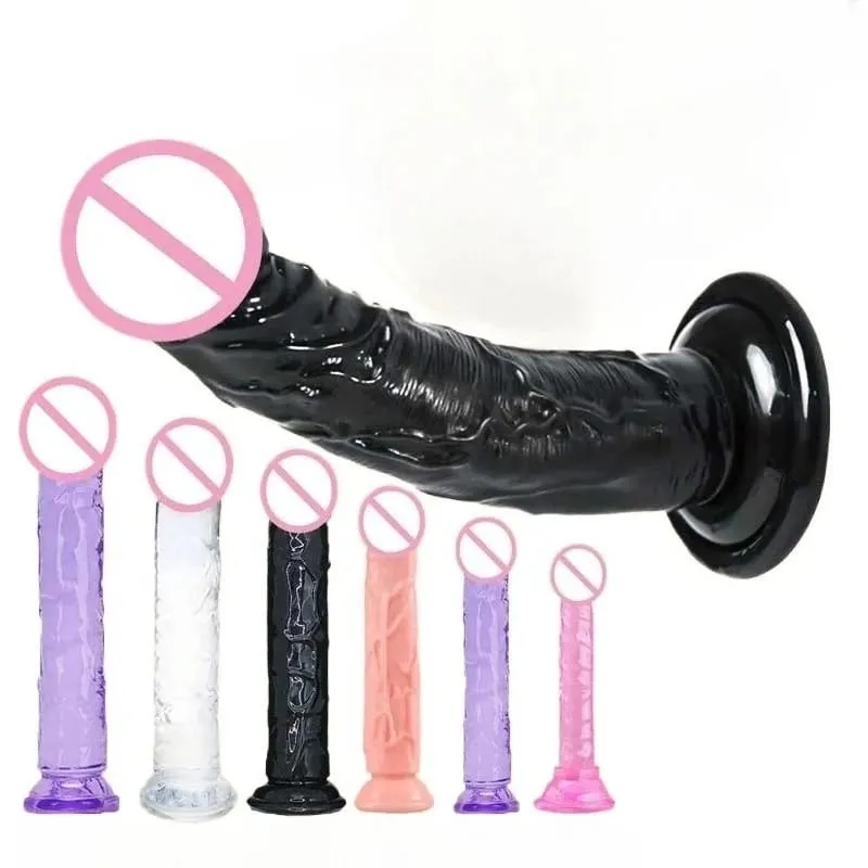 Super levné realistické měkké ženy erotické anální velké dildo přísavka Jelly Dick erotické hračky měkké klitorisy vaginální masturbátory penis — image 6