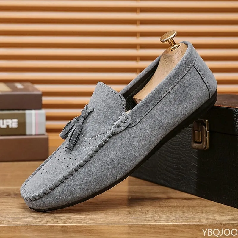 Men's Casual leather Shoes Soft soled driving lazy Loafers Versatile trendy flats Fashion lightweight Male shoes Zapatos ladies — image 1