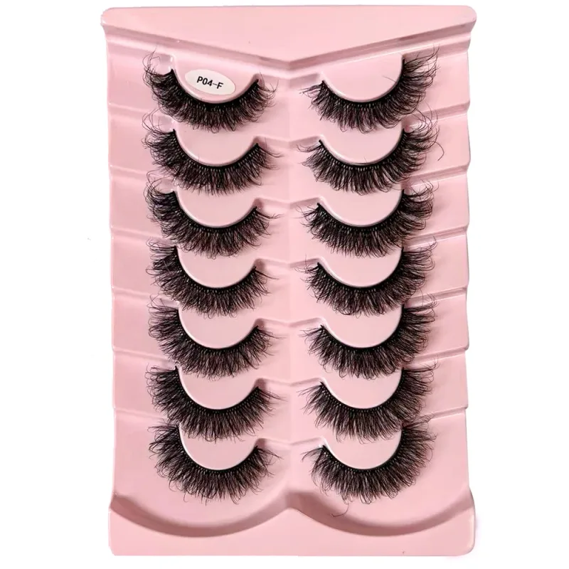 7 Pairs False Eyelashes Wispy Lashes Natural Look Fake Eyelashes Faux Mink Fluffy Strip False Lashes Pack — image 4