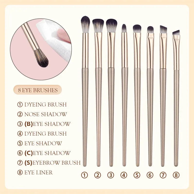 5/8/10/13/15pcs Professional Makeup Brushes Tools Set Gold Make Up Brush Tools Kits for Eyeshadow Eyeliner Cosmetics Brushes