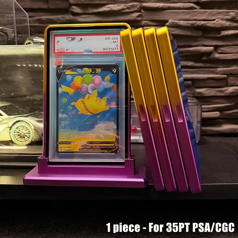 Multicolor Gradient Color Aluminum Alloy Trading Card Protect Holder Metal Case For 35PT PSA CGC Graded Card — image 27
