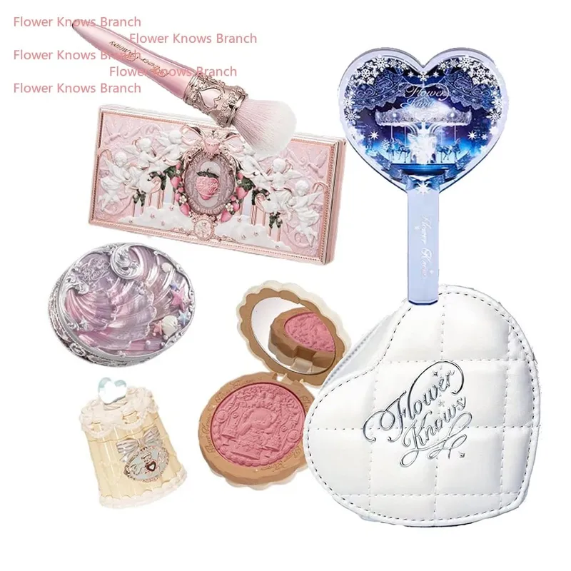 Flower Knows Makeup Kits Christmas Gift Set Mirror Long Lasting Blush Matte Lipstick Pressed Powder All in Make Up Sets