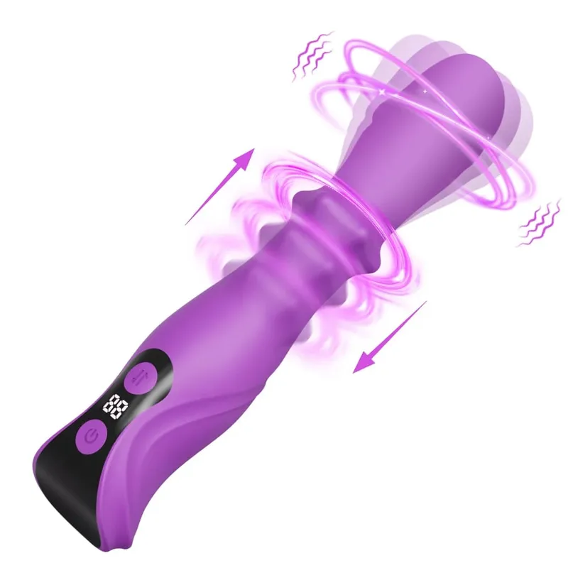 3 in 1 Telescopic Swing Vibrator Women Clitoris G Spot Stimulator Thrusting Beads Dildo Female Masturbation Adult Sex Toys — image 1