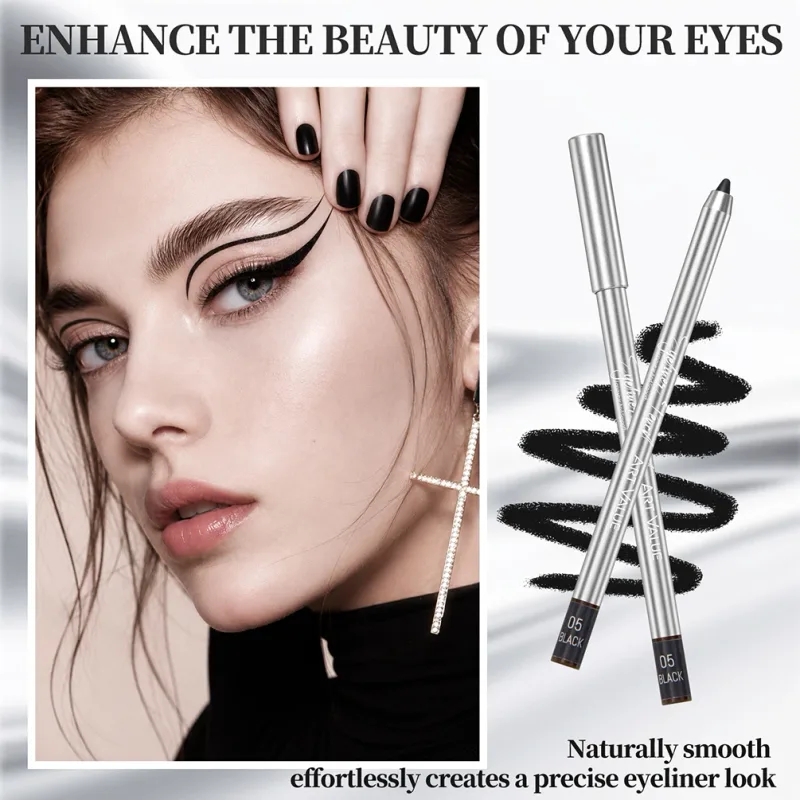 ART VALUE 6 PCS Pearlescent Eyeshadow Sets Waterproof Glitter Shimmer Highlighter Eye Shadow Pencil Eyeliner Pen Cosmetics Kits