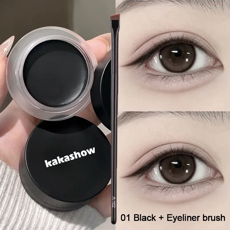 Matte Black Eyeliner Cream Waterproof Big Eyes Beauty Cosmetic Long Lasting Smooth Brown Eyeliner Gel Eyeshadow Eye Liner Makeup — image 10