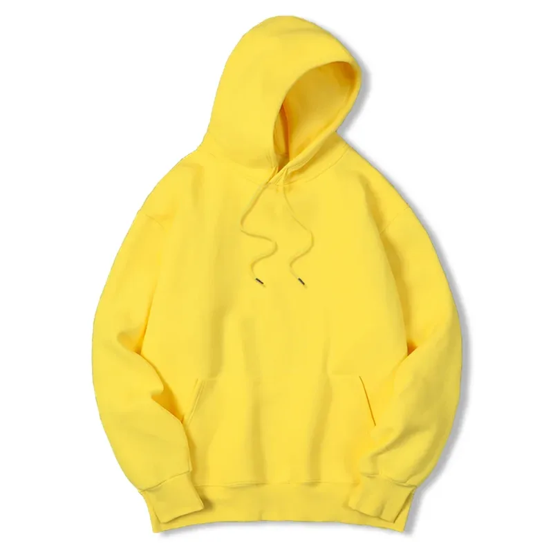 2025 Men's Solid Color Hooded Sweaters Men's Warm Wool Sweater Fashionable Street Clothing Loose Breathable Jersey Brand Hooded — image 20