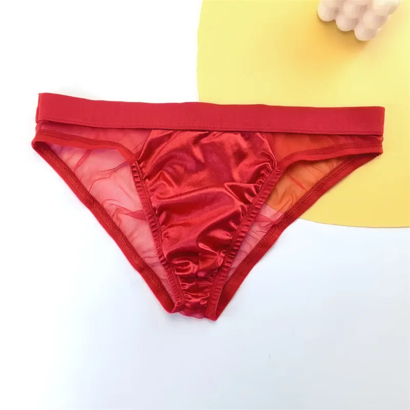Seluar Dalam Lelaki Sutera Satin Berkilat Seksi Seluar Dalam Jaring Lutsinar Seluar Dalam Lelaki Bernafas Cepat Kering — image 12