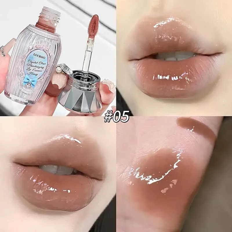 Vase Shape Water Light Lip Glaze Mirror Lipstick Lip Gloss Hydrating Moisturizing Coloring Long Lasting Autum Winter Lipstick — image 9