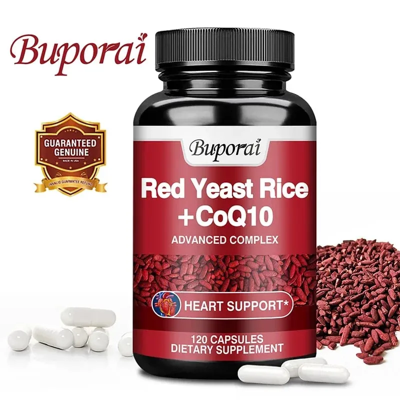 Red Yeast Rice with CoQ10 Supplement - Αντιοξειδωτική υποστήριξη για την ενέργεια και την υγεία της καρδιάς Συμπληρώματα Συμπληρώματα