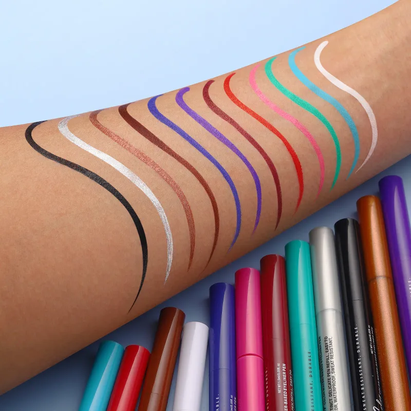 Matte Blue Black Liquid Eyeliner Pen Waterproof 12 Colors Ultra-thin Colorful Eyeliner Smooth Quick-Drying Eye Liner Pen Makeup — image 6