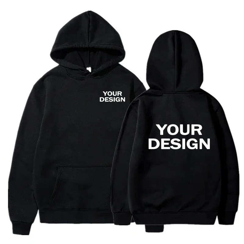 Sweat à capuche à manches longues pour hommes et femmes, imprimé personnalisé, ample, tenue décontracté, couleur unie, personnalité, Streetwear