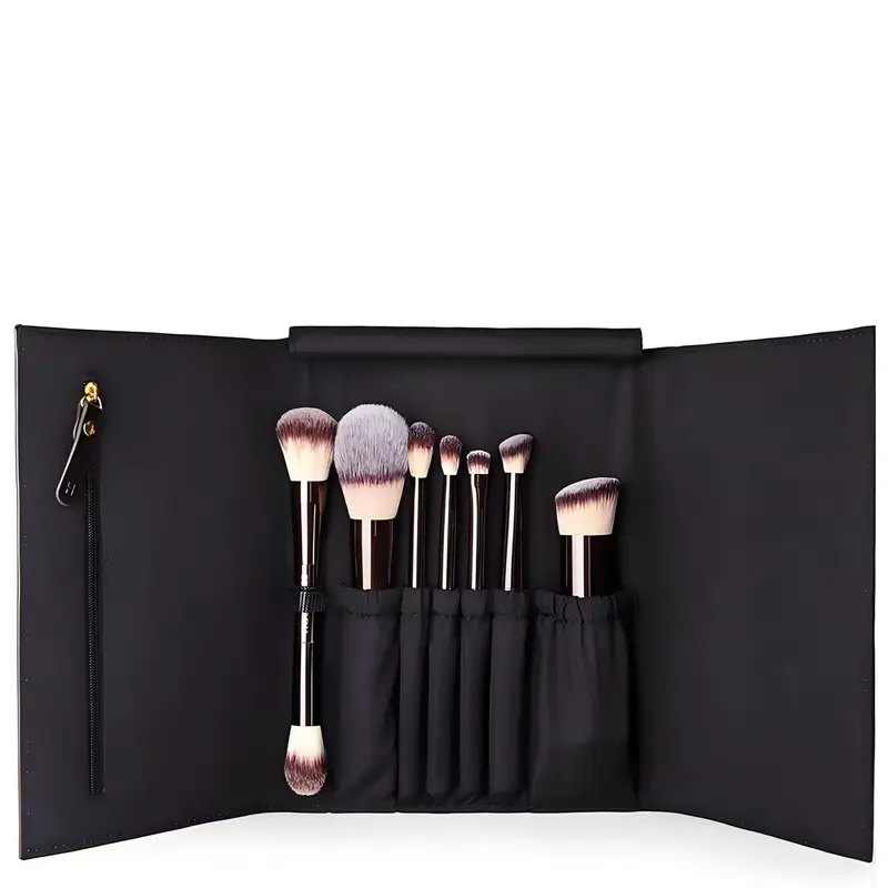 7pcs/set Hourglass Makeup brushes Powder Foundation Blush Eyeshadow Crease Make up brush Concealer with cosmetic bag Gift box — image 1