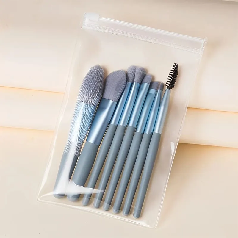 【B】8Pcs Makeup Brush Set Makeup Concealer Brush Blush Loose Powder Brush Eye Shadow Highlighter Foundation Brush Beauty Tools — image 8