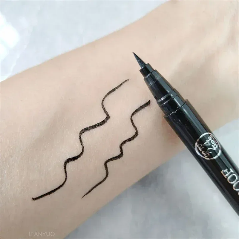 Liquid Eyeliner Pen Long-lasting Fast-drying Waterproof Non-fading Stain-free Black Eyeliner Eye Cosmetics for Women — image 3