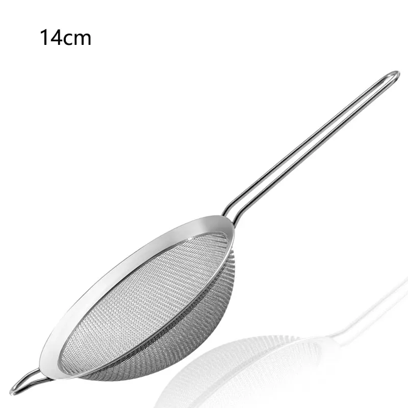 1/3/4Pcs/Set Stainless Steel Wire Fine Mesh Oil Strainer Flour Colander Sieve Sifter Pastry Baking Tools Kitchen Accessories — image 13