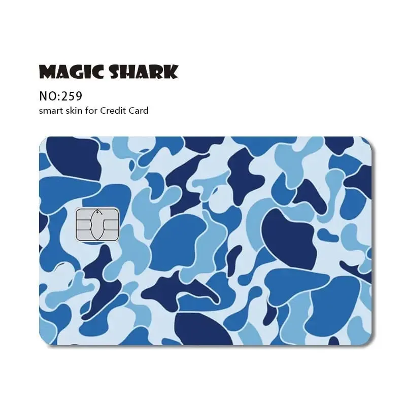 Magic Shark Dog Meme Hunter Snake Stonks 3M Matte PVC Front Sticker Film Cover Skin for Bank Debit Credit Card — image 15