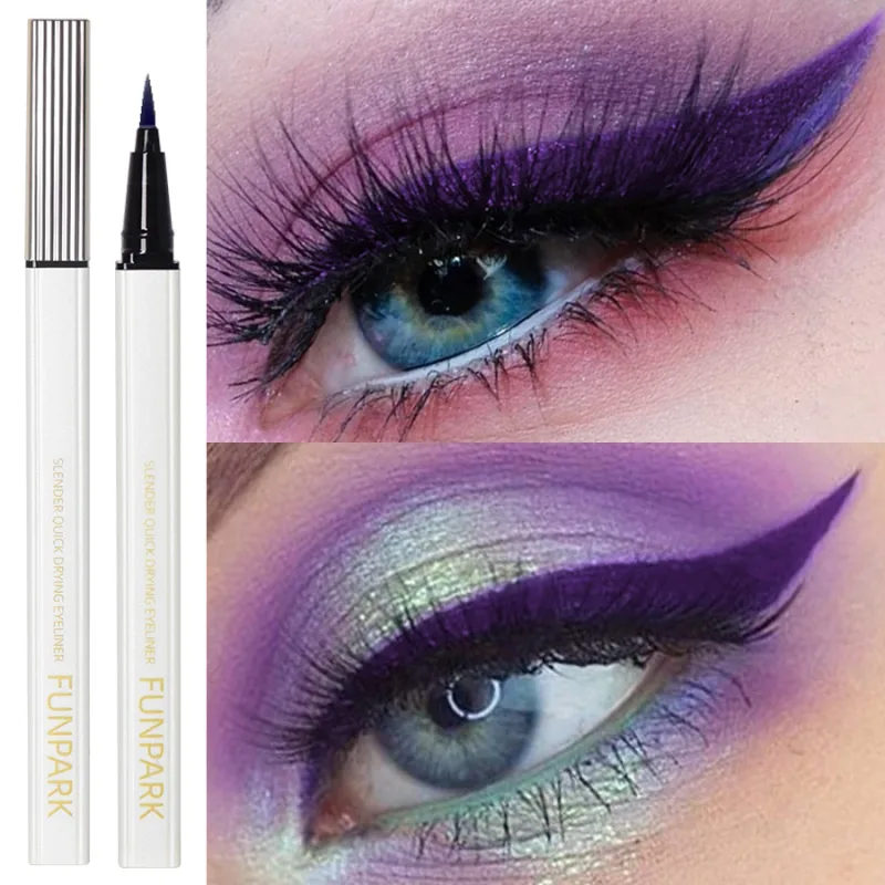 1PC New Purple Fine Liquid Eyeliner Long Lasting Eye Pen Waterproof Quick-drying Korean Makeup Products Beauty Matte Eye Pen — image 3