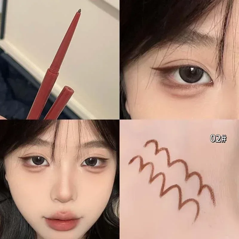 Ultra-fine Gel Eyeliner Pencil Pink Brown Under Eye Liner Pen Waterproof Matte Aegyosal Lying Silkworm Quick Drying Eyes Makeup