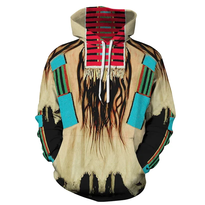 Fashionable 3D Printed Bohemian Pattern Men's Top Fashionable Men's Loose Large Sports Hoodie Street Retro Long Sleeve Hoodie — image 36