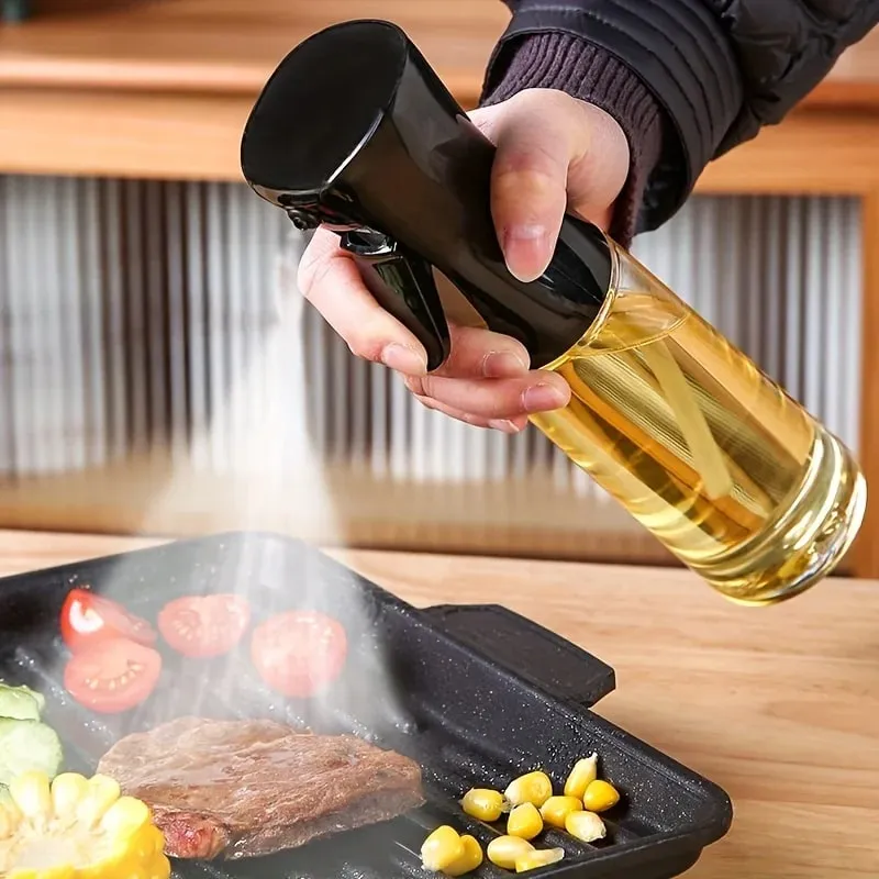 Press-type Oil Spray Bottle 200/300/500ML Kitchen Cooking Oil Sprayer Outdoor Barbecue Oil Spray Bottle Vinegar Soy Sauce — image 8