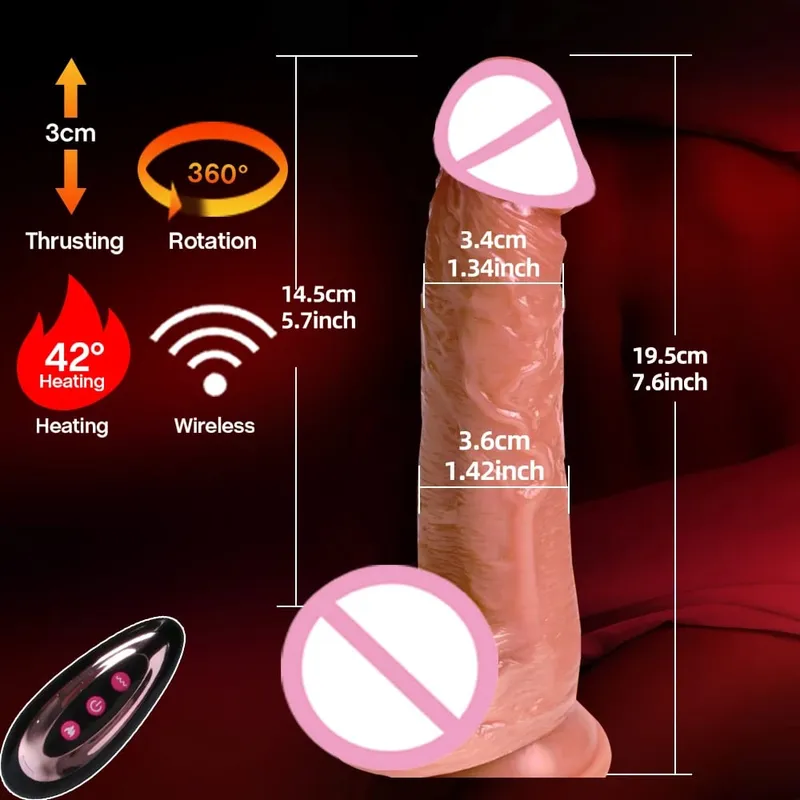 Thrusting DildoสมจริงPenis G Spot Clitoris Stimulatorของเล่นสำหรับผู้ใหญ่ซิลิโคนMan Dickสำหรับผู้หญิงคู่ผลิตภัณฑ์