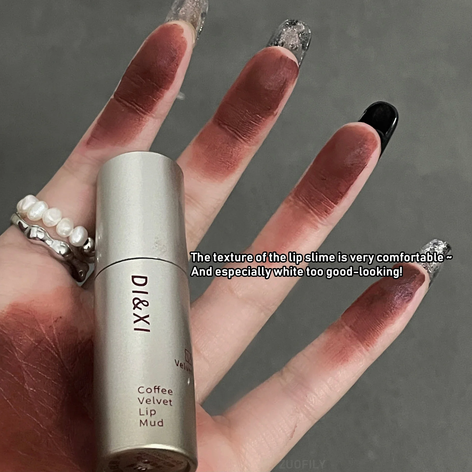 Dark Brown Matte Velvet Lip Gloss Waterproof Liquid Lipstick Nude Brown Lips Tint Mud Makeup Latte Coffee Lip Glaze Cosmetics — image 3