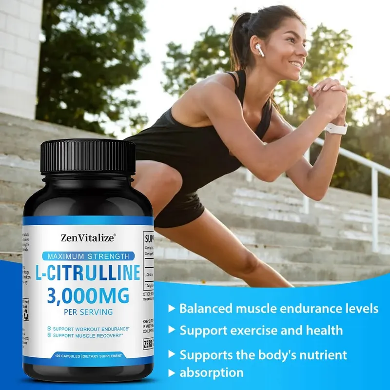 L Citrullin 3000 mg Ergänzungskapseln für Männer und Frauen – Muskelregeneration und Trainingsausdauer – vegan, gentechnikfrei — image 7
