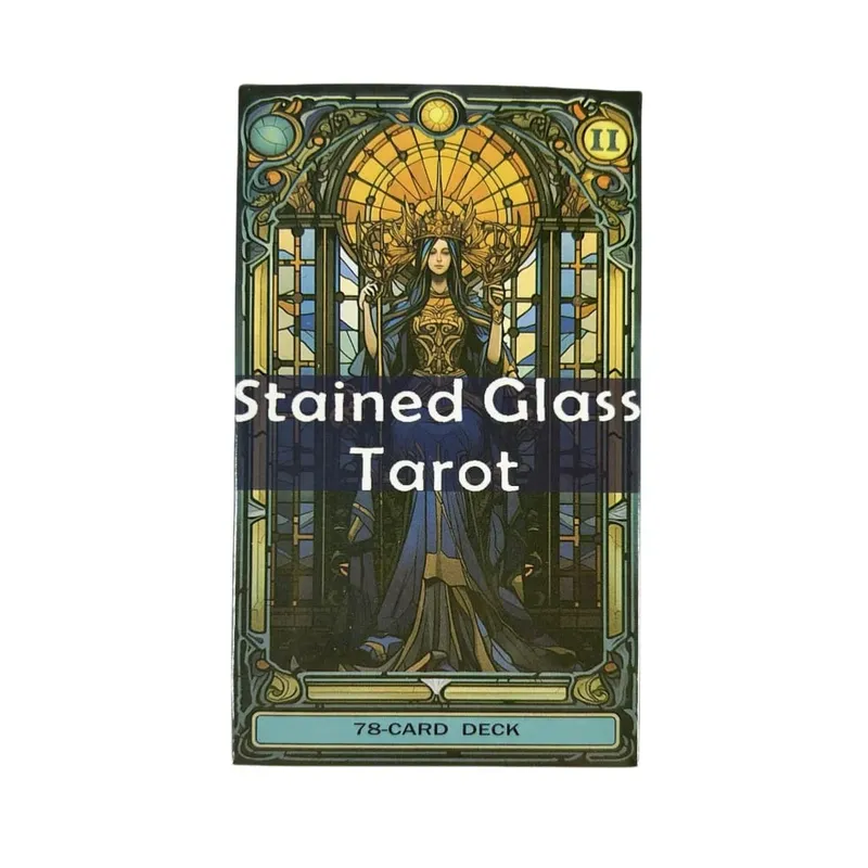 Complete Stained Glass Tarot Deck Cards For Family Party High Quality Fortune Telling Divination Tarot Cards Game — image 2