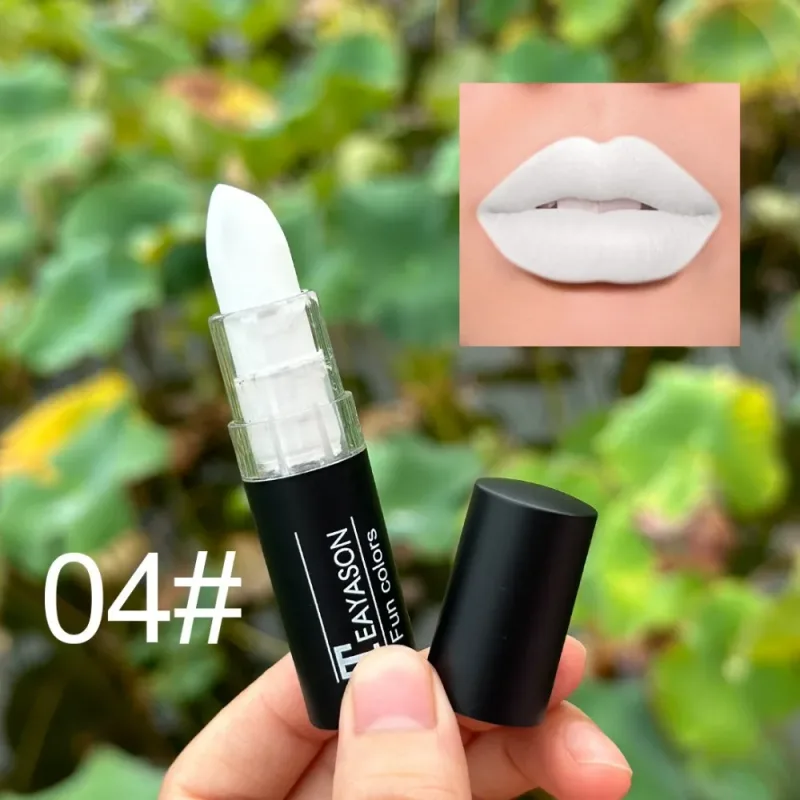 12 Color Lipstick Waterproof Long Lasting Clay Nude Lip Primer Concealer Lip Gloss Matte Gothic Black Makeup Halloween Lip Stick