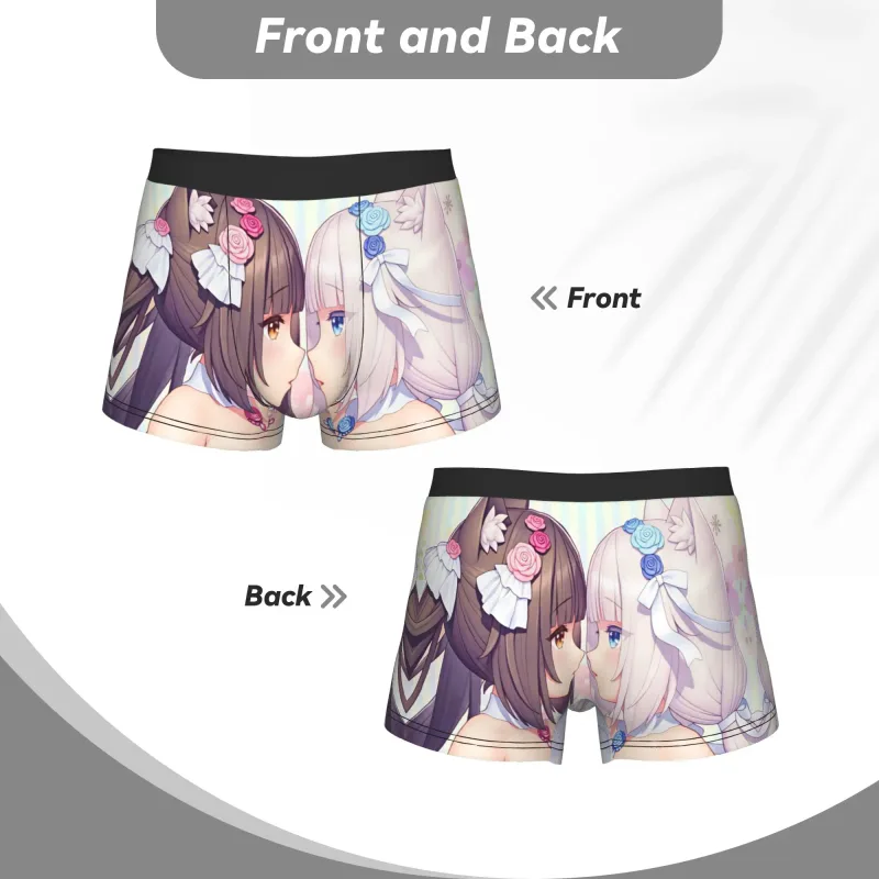 อะนิเมะ N-Nekopara Chocola วานิลลาชุดชั้นในชายพิมพ์เกมกางเกงบ็อกเซอร์กางเกงขาสั้นกางเกงกางเกงนุ่ม — image 6