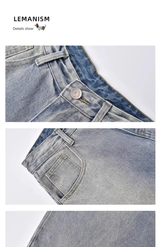 Wide-leg Seven-point Denim Shorts Men's 2025 Summer New High-end Fashion Brand Straight Casual Pants Man Jeans Y2k Clothes Baggy — image 9