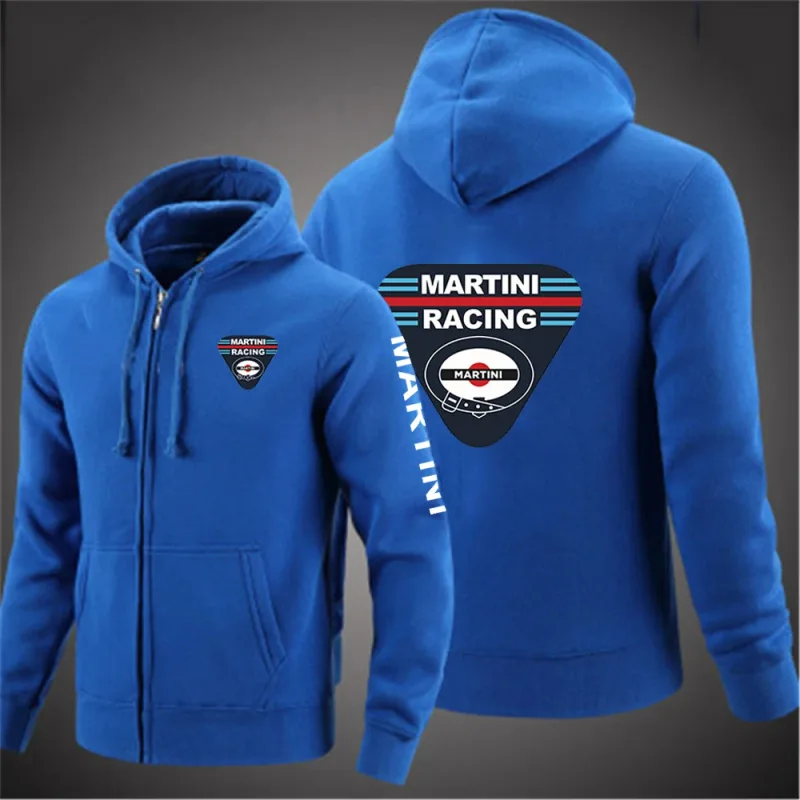 Martini Racing 2024 Men's Fashion Hoodies Spring And Autumn Solid Color Zipper Pullover Comfort Harajuku Top Sweatshirts — image 3