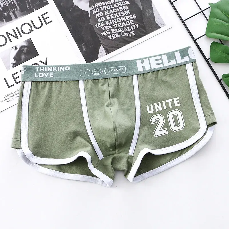 1/3pcs Men Underwear Sports Boxer Shorts Cotton Solid Color Sexy Panties Fashion Breathable Comfortable Underpants Man U Convex — image 21