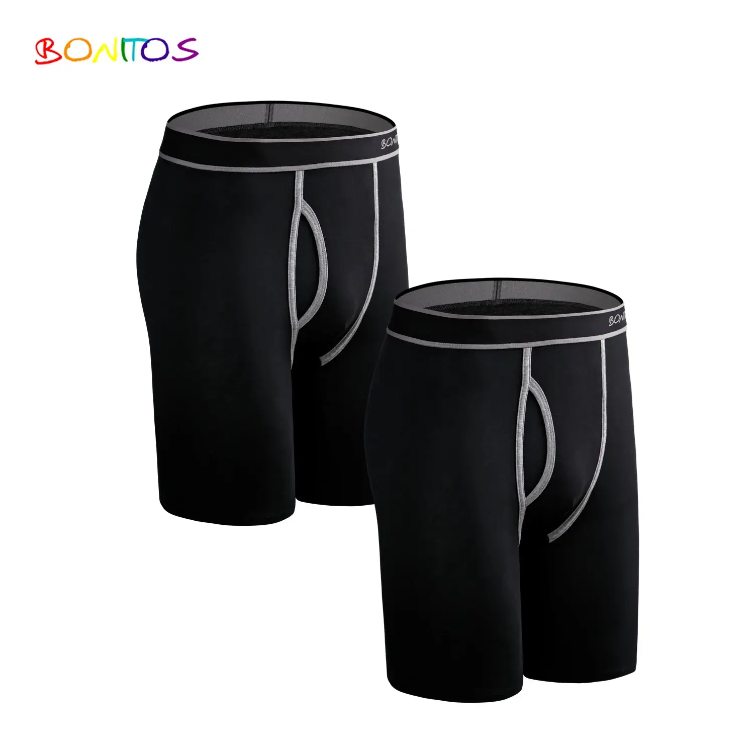 2pcs Pack ขายาวกางเกงขาสั้นผู้ชายกางเกงชุดกางเกง Homme Boxershorts ลื่นชุดชั้นในสำหรับชายผ้าฝ้ายชายเซ็กซี่ชุดกล่อง GYM — image 11