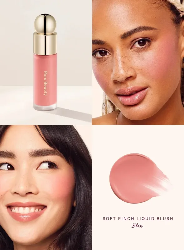 Rare Beauty New Liquid Blush and Liquid Luminizer Bundle Set Enchant Enlighten Hightlighter Happy Joy Lucky Love Hope Blush Gift — image 8