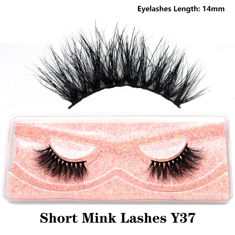 Real Mink Fluffy Short Eye Lashes Extension Wispy Soft Natural Short False Eyelashes Daily Wear Full Strip Lashes Makeup — image 43