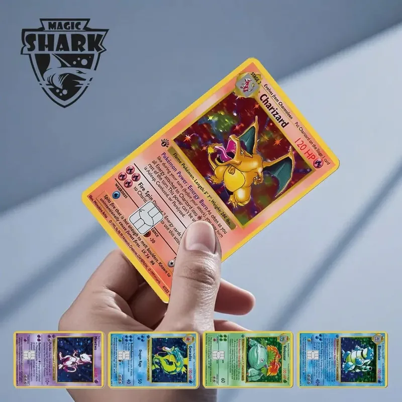 2026 New Charizard Blastoise Bulbasaur Eevee Metwo Sticker Film Skin Cover for Credit Debit Card — image 1