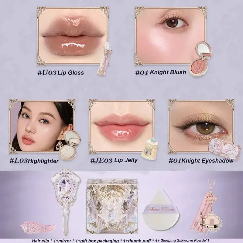 Flower Knows Shells Pearl Eyeshadow Essence Lip Honey Blush Cheek Makeup Front Ocean Gift Box Makeup Kit Full Professional — image 12
