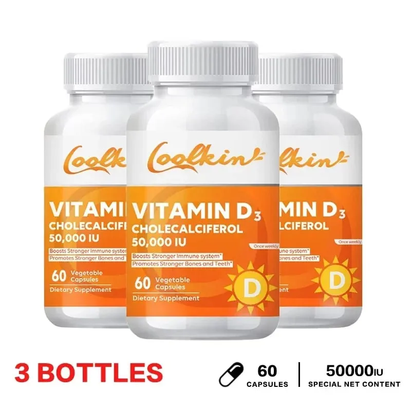 Vitamin D3 50000IU - Muscle Health Strong Bones and Nervous System Health Support Immune — image 10