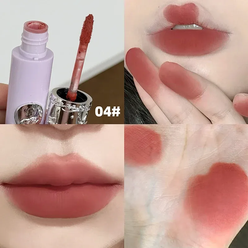 Matte Nude Liquid Lipstick Moisturizing Lipgloss Lasting Lip Mud Soft Silky Lip Stain Natural Makeup 6 Colors Lip Stain