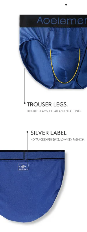 Men's underwear triangle shorts ice silk fashion breathable sexy thin U convex bottom pants youth low waist triangle shorts head