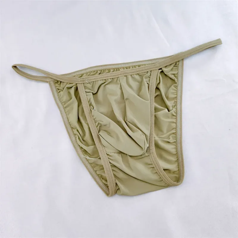 Translucent Bulge Pouch Underwear Thin Waistband Mens Ice Silk Nylon Briefs Low Rise Summer Male Panties — image 25