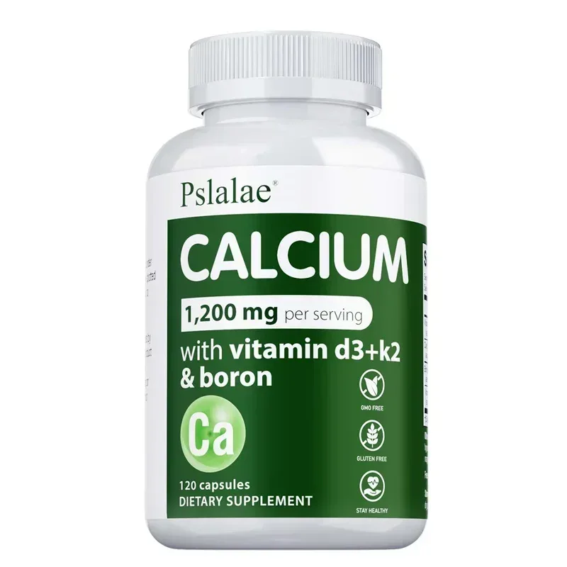 Cálcio 1 200 mg com vitamina D3 para mulheres e homens - apoia a saúde óssea e imunológica, mantém a função articular, não OGM, sem glúten — image 10