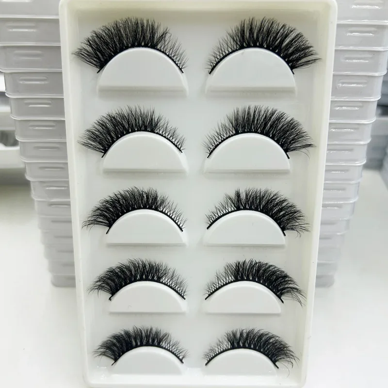 Natural 3D Mink False Eyelashes Makeup Fake Eye Lashes Faux Cils Make Up Beauty Tools Wholesale 5 Pairs — image 42