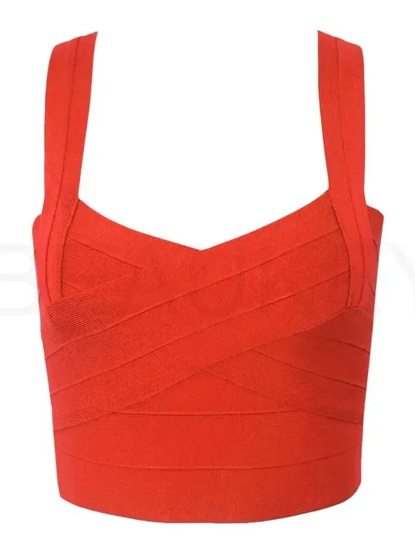 Rayon High Quality Short Sexy Women's Elastic Crop Top Summer Vest White Black Red Blue Yewllow Bodycon Top — image 12