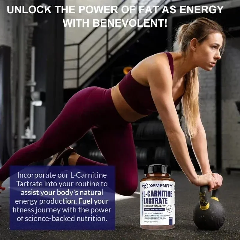 L-Carnitine Capsules - Supports Memory Concentration Fat Metabolism Energy Metabolism Brain Health for Men and Women — image 6