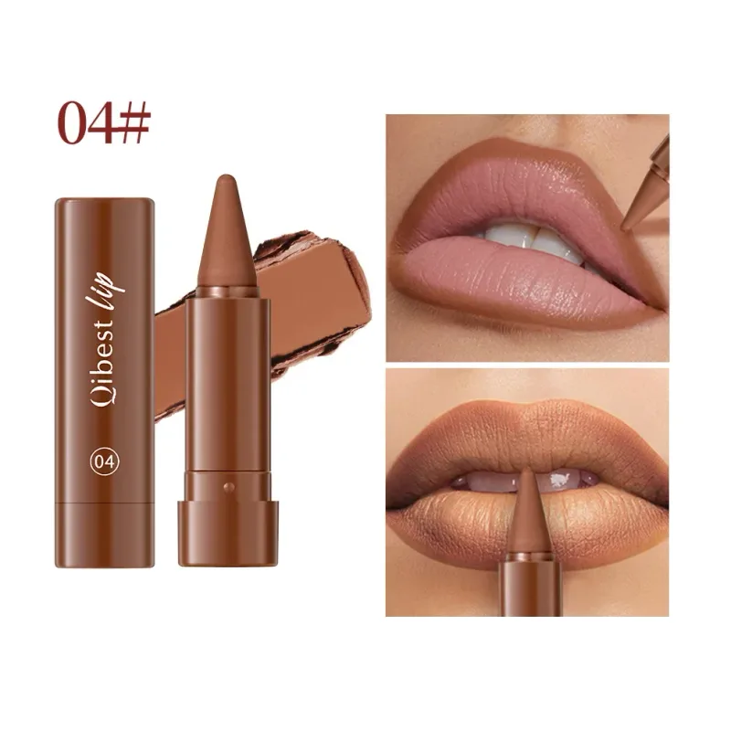 Matte Lipstick Pen Gradient Lip Liner Red Brown Velvet Contouring Pencil Lasting Waterproof Stick Sexy Women Makeup Lipliner — image 9